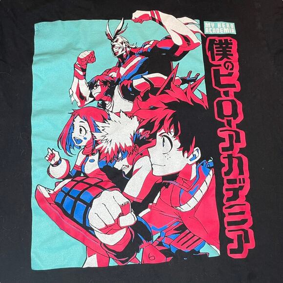 Funimation Black My Hero Academia Graphic T-Shirt Size M - Picture 2 of 6
